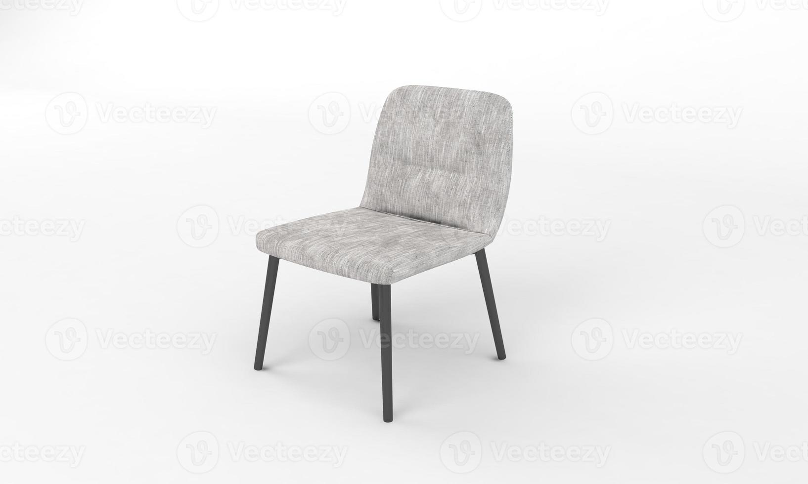 cadeira vista lateral da mobília renderização em 3d foto