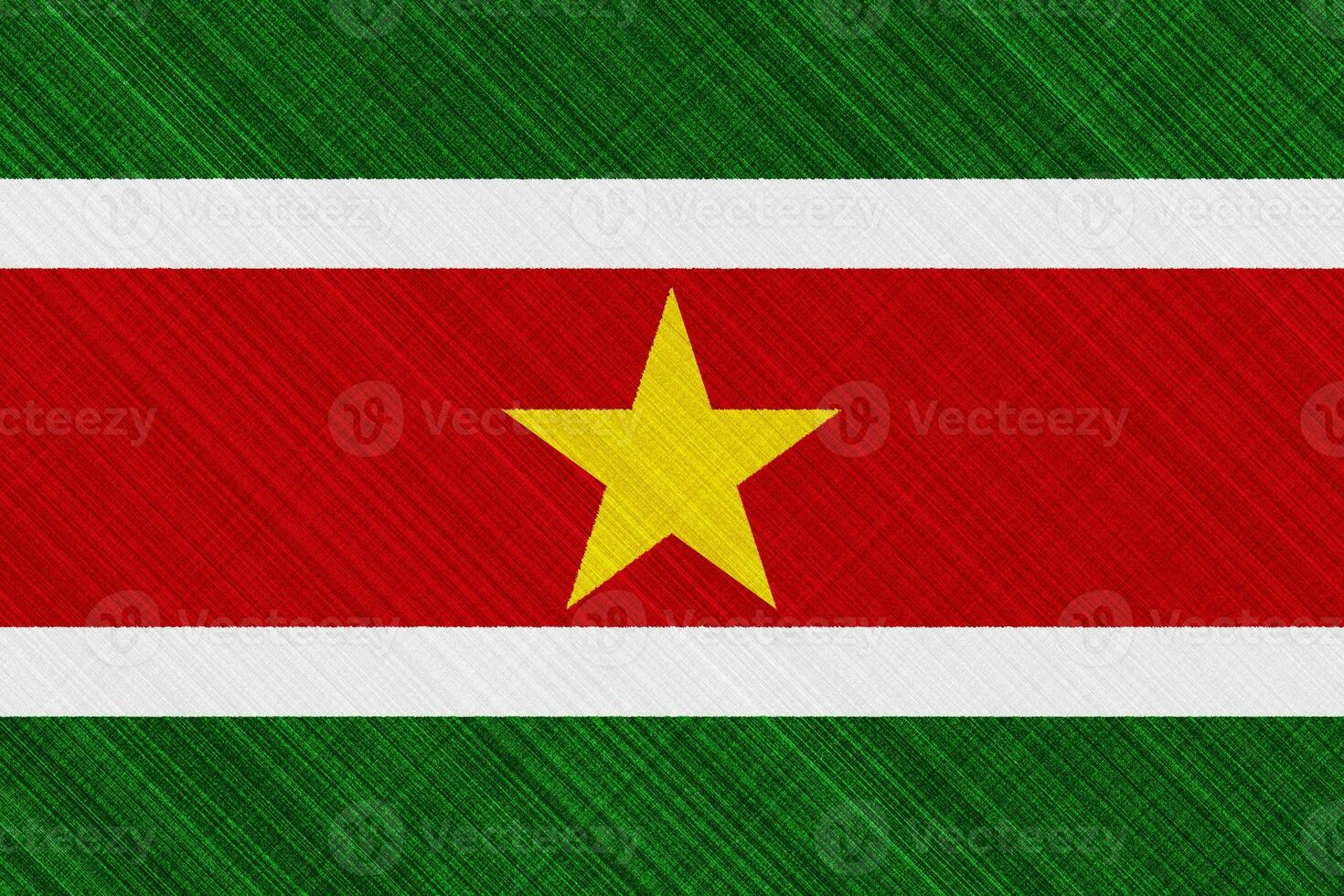 bandeira do república do suriname em uma texturizado fundo. conceito colagem. foto