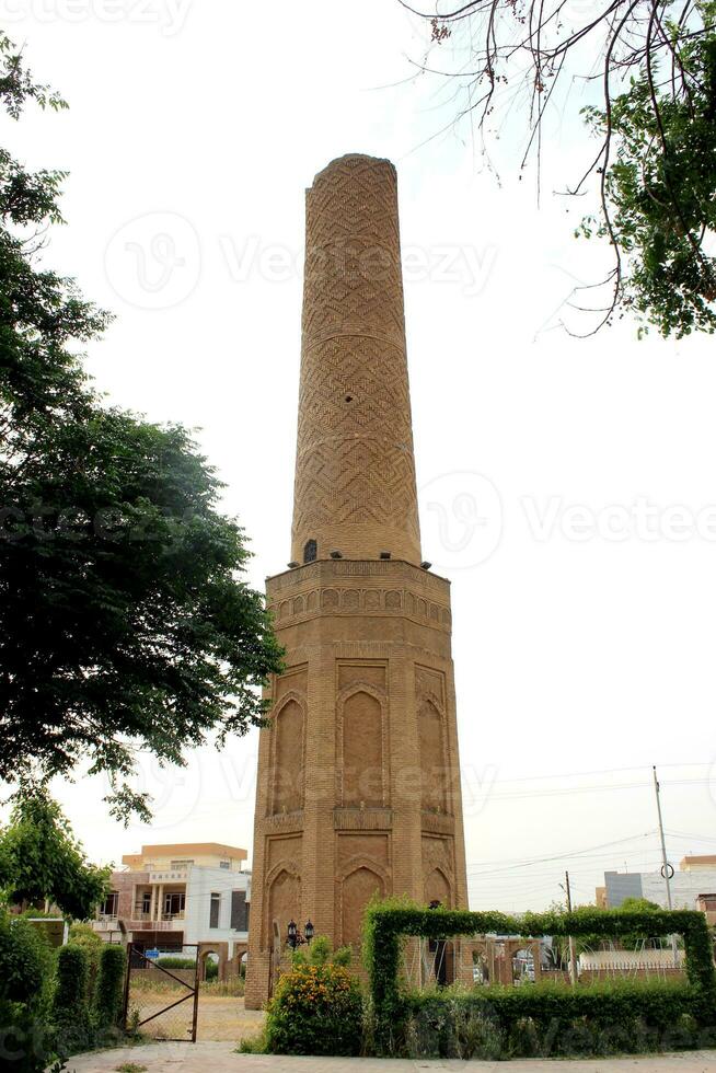 erbil minarete dentro Curdistão, 1 do a mais antigo minaretes dentro a mundo foto