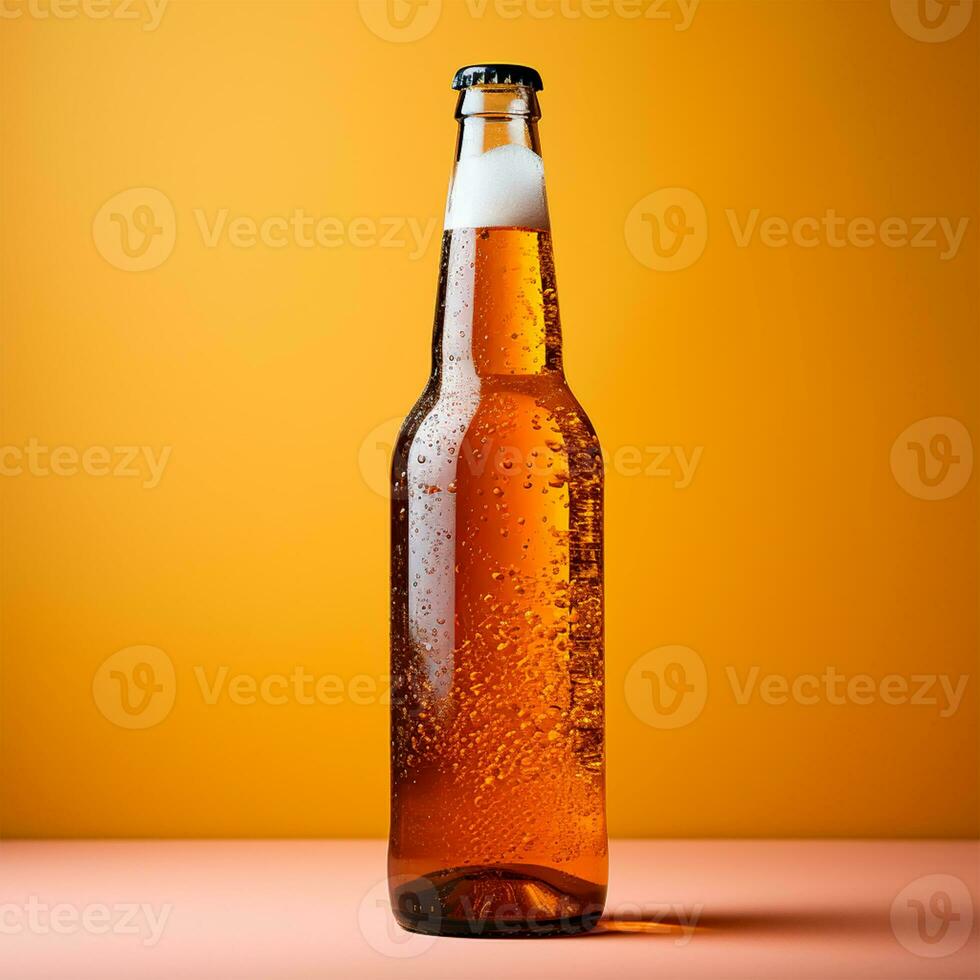 ai gerado garrafa do fresco luz Cerveja - ai gerado imagem foto