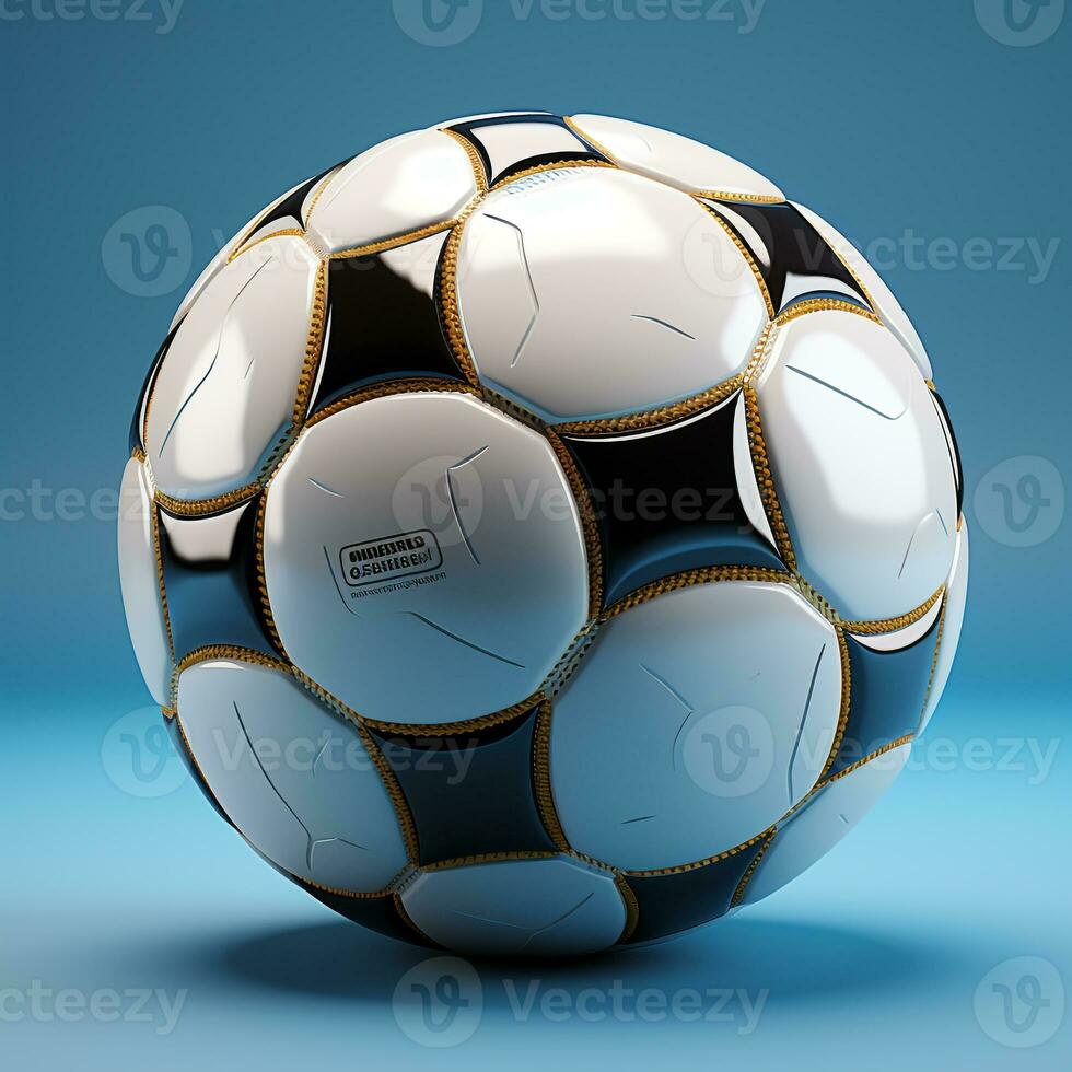 ai gerado 3d desenho animado futebol bola foto