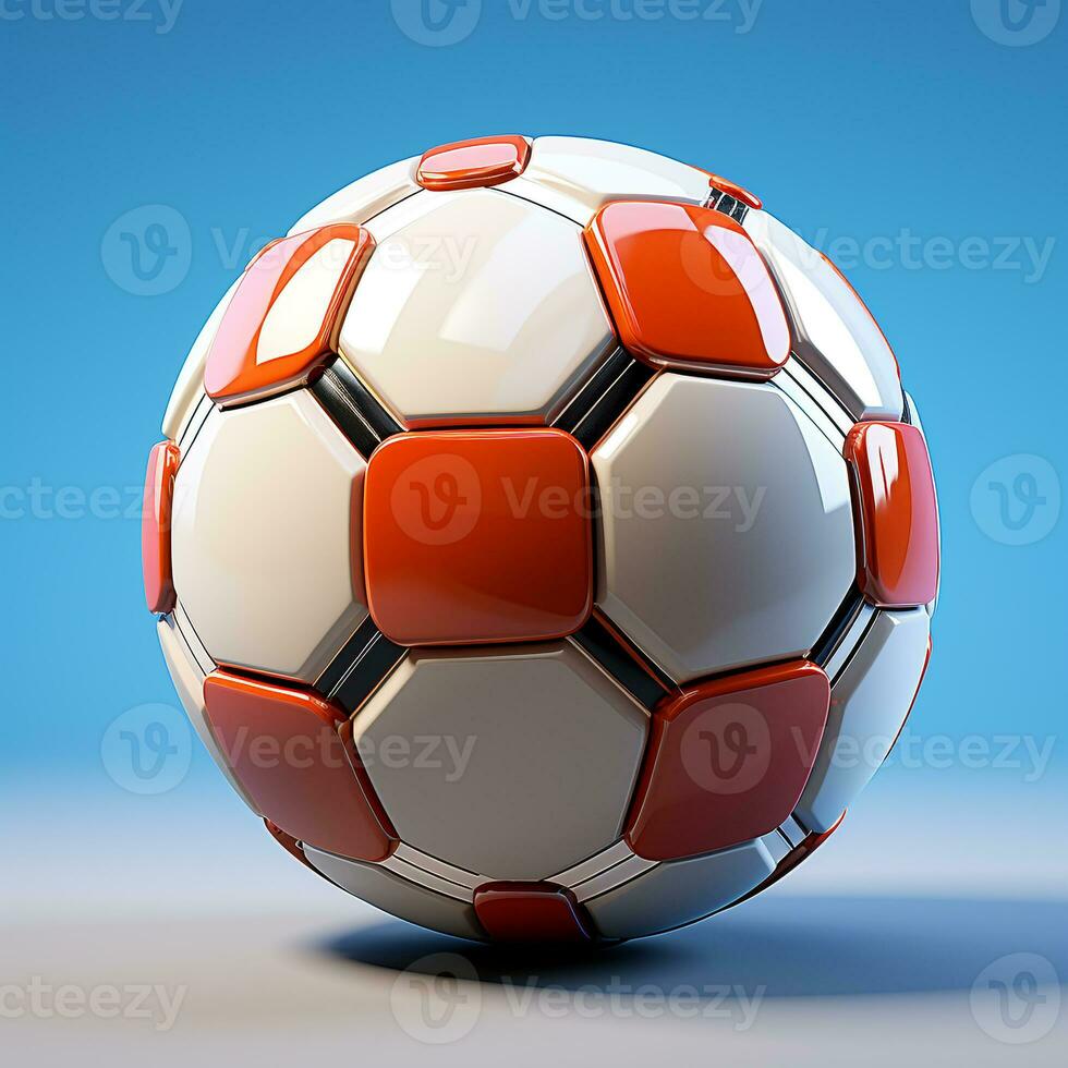ai gerado 3d desenho animado futebol bola foto