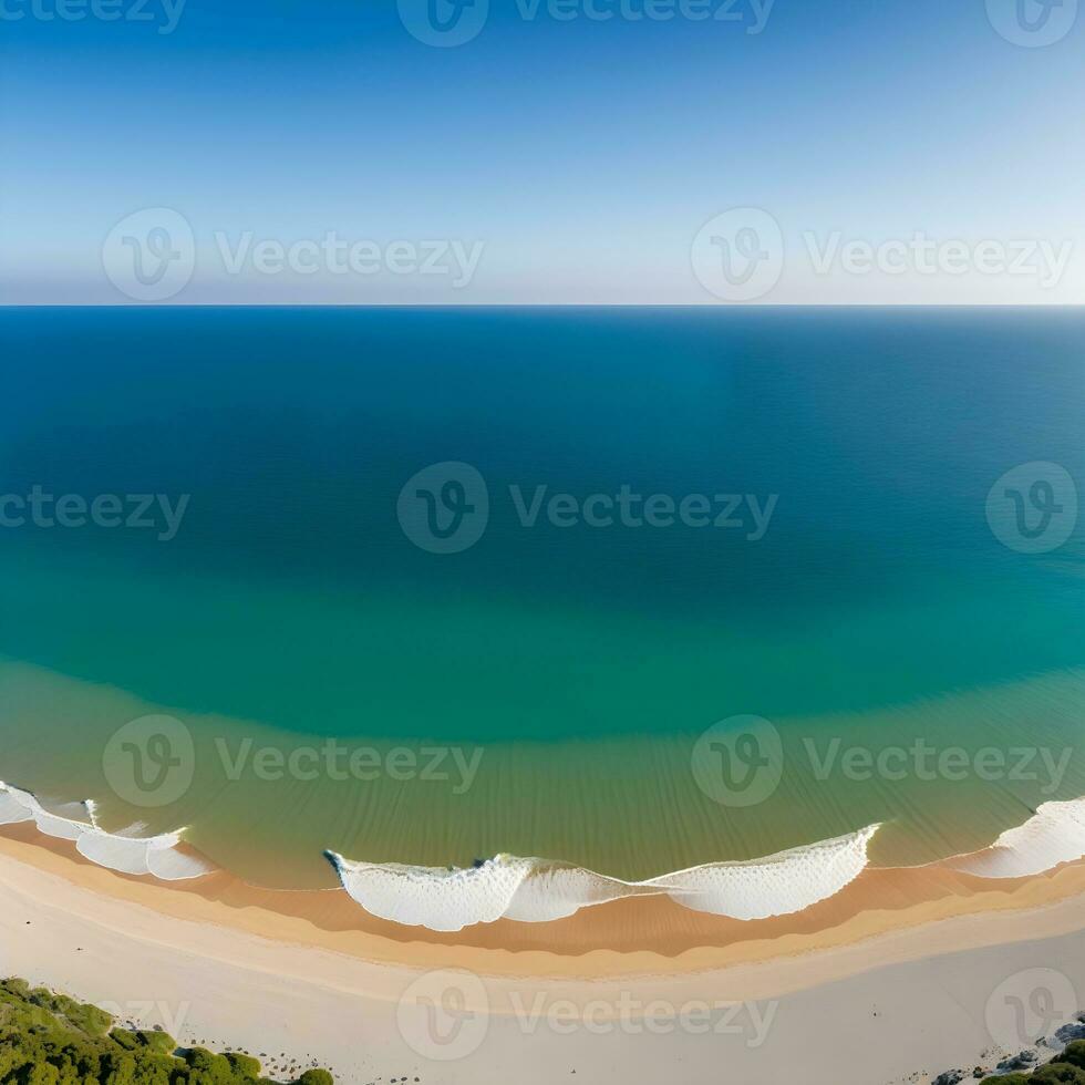 ai gerado cópia de espaço tropical de praia panorama ai generativo foto