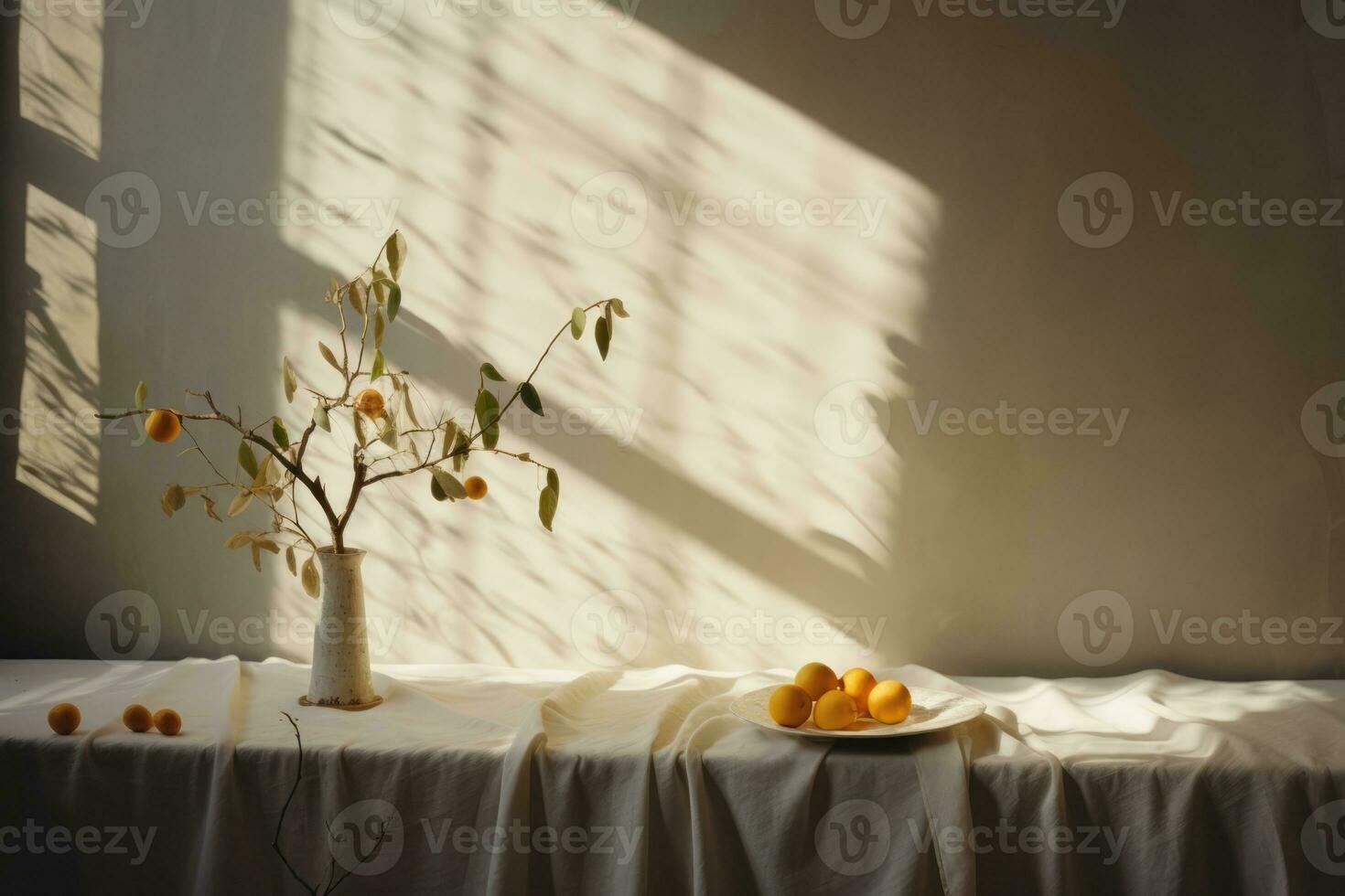 ai gerado Projeto estilo de vida casa vivo parede manhã brilhante interior janela quarto sombra decoração foto