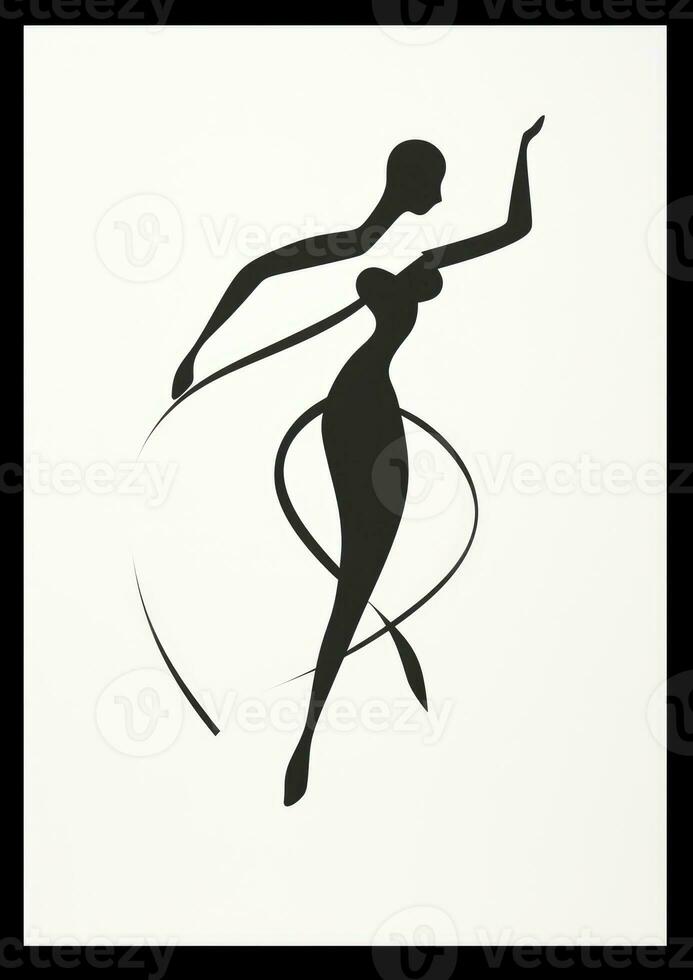 ai gerado mulheres dança beleza artista Preto balé ginástica esboço esboço Esportes ginástica pernas foto