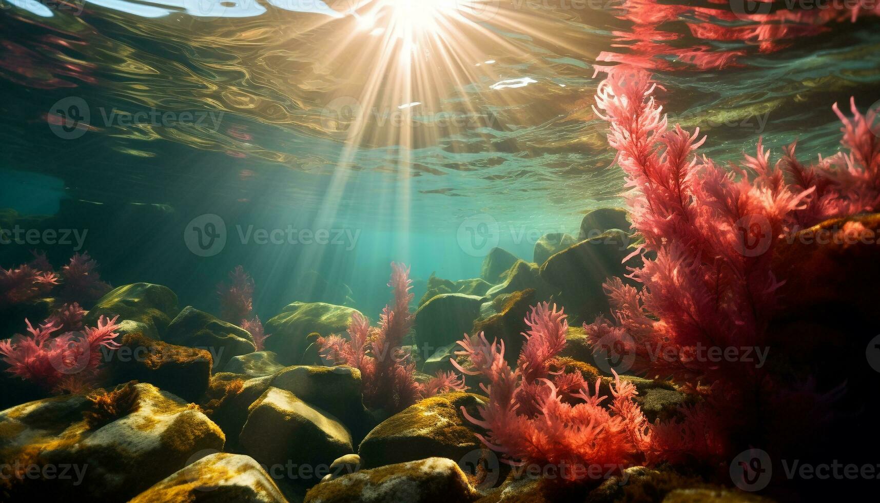 ai gerado embaixo da agua beleza peixe, recife, natureza, animal, água, tropical clima gerado de ai foto