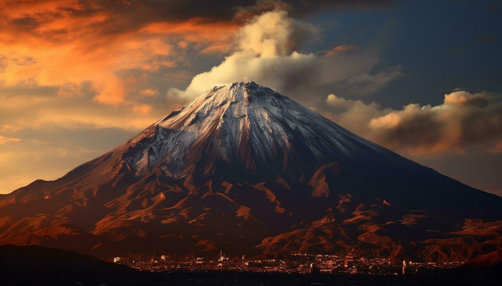 ai gerado brilhando fogueira entra em erupção, Derretendo aço dentro natureza fogosa inferno gerado de ai foto