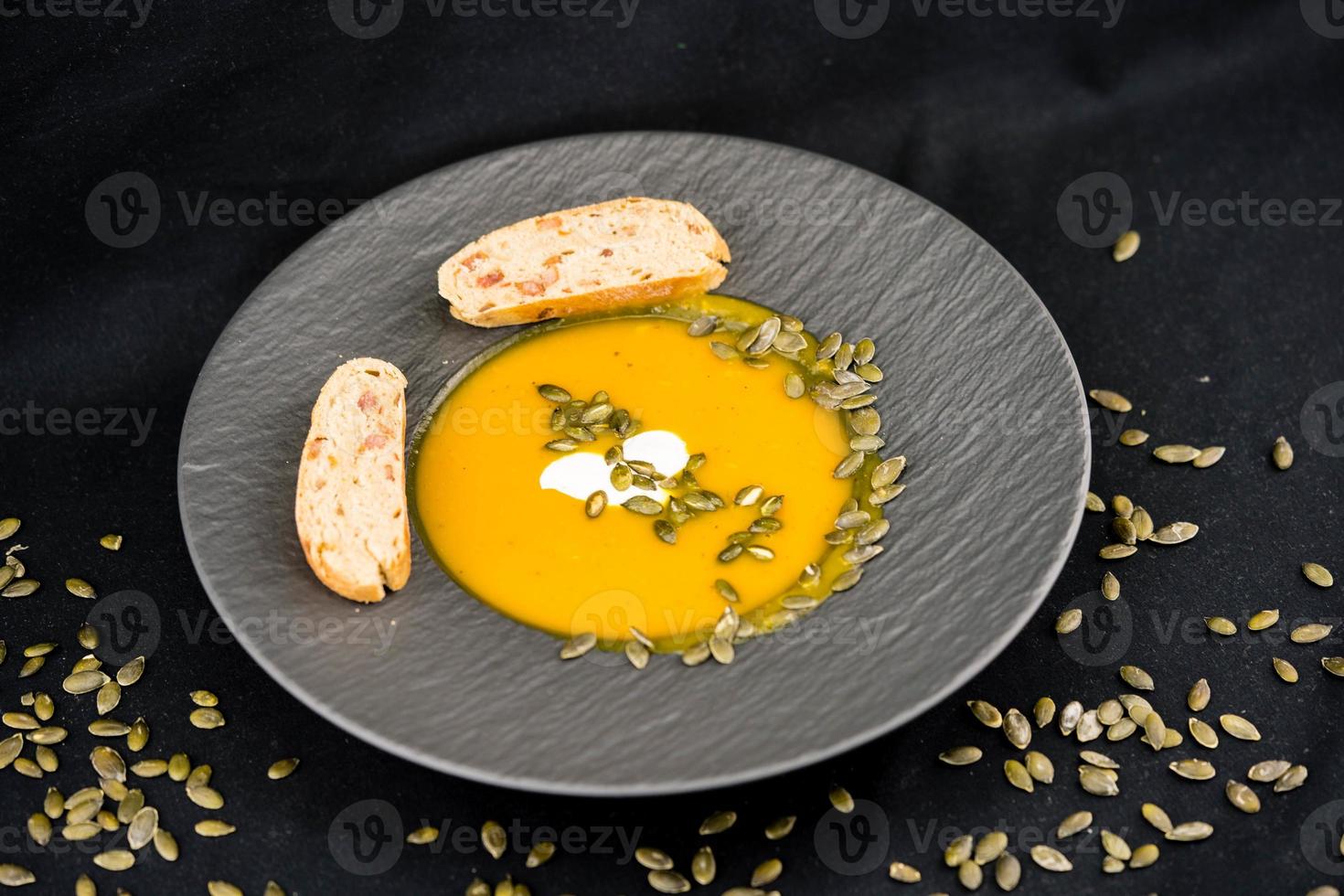 sopa de laranja hokkaido abóbora cucurbita maxima foto