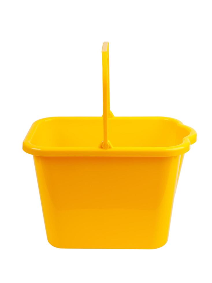 balde de plástico amarelo foto