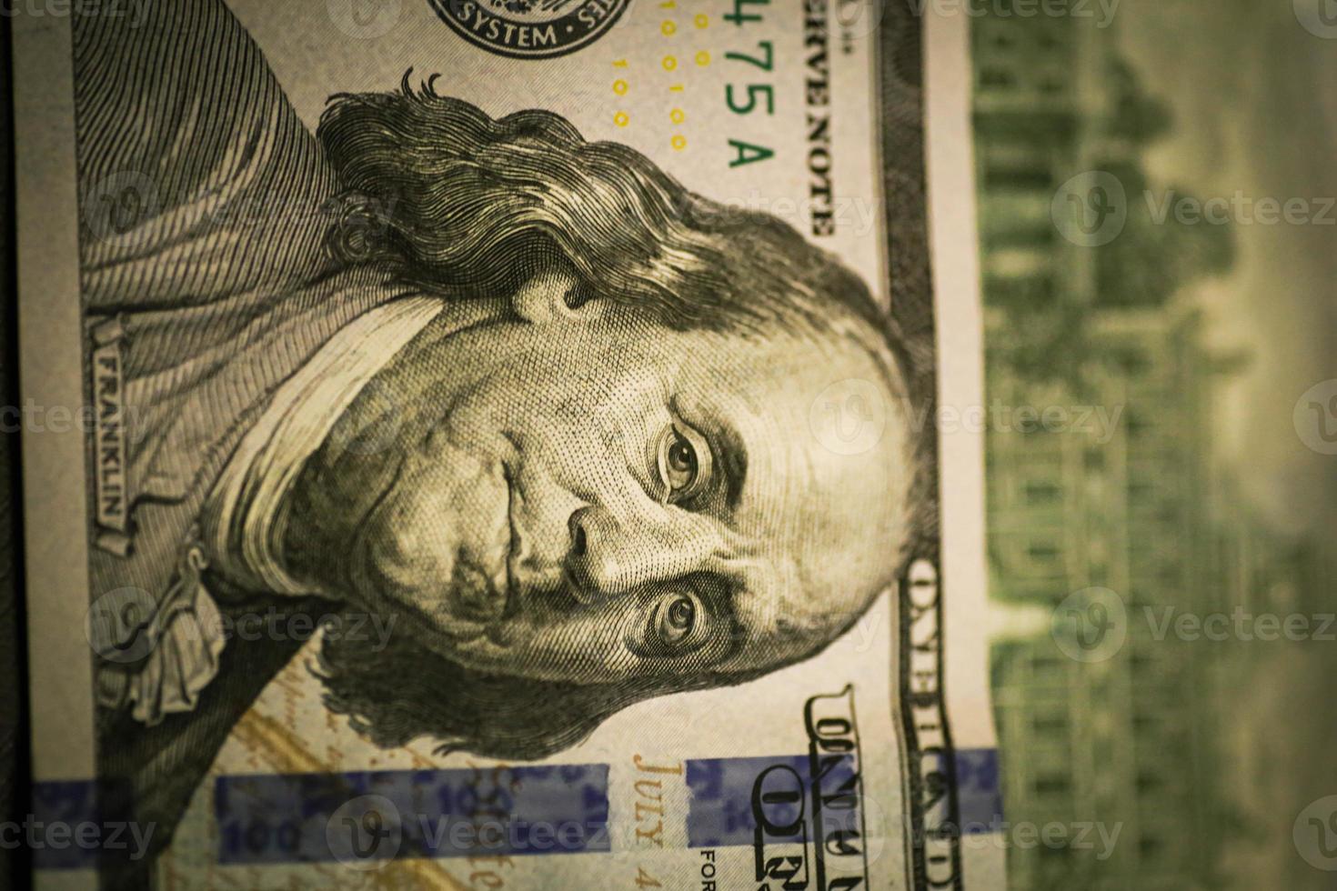 benjamin franklin do dólar dos eua - usd foto