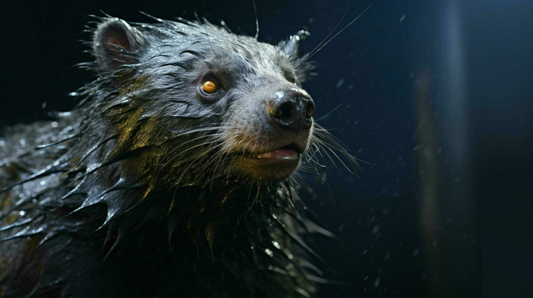 ai gerado binturong completo natura animal papel de parede fundo foto