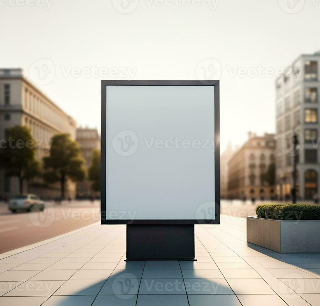 ai gerado uma em branco propaganda brincar com cidade dentro a fundo. foto