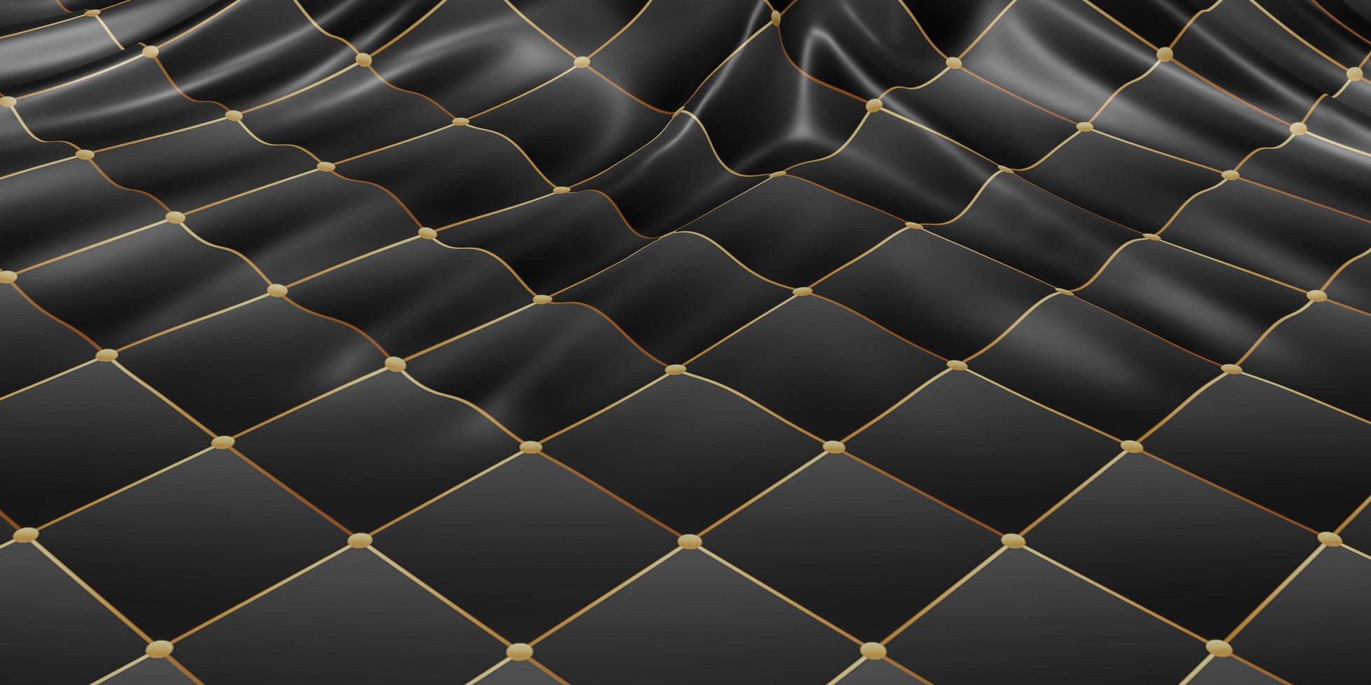 bandeira ornamentada vinca ondas de padrão de textura de tecido barra de curva dinâmica ilustração 3D foto
