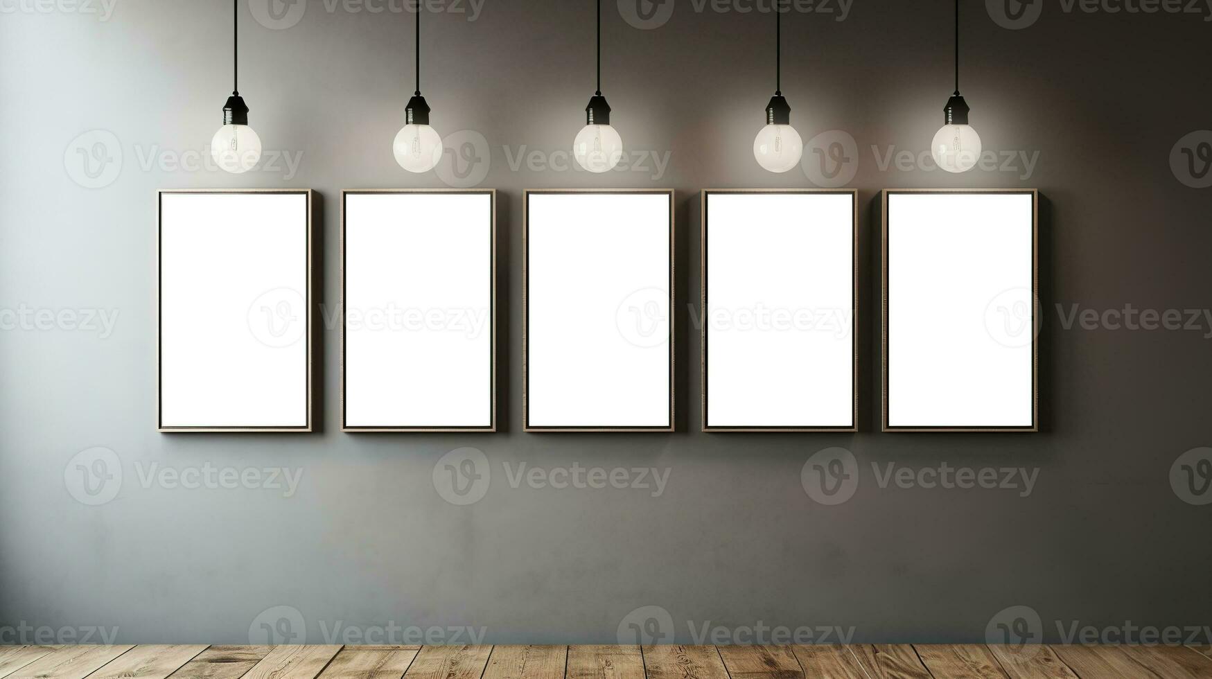 ai gerado generativo ai, conjunto do cinco cartazes zombar acima, em branco minimalista fundo, obra de arte modelo foto