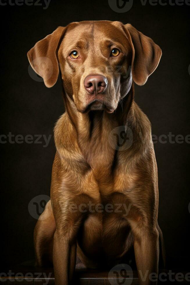 ai gerado retrato do fofa labrador recuperador, papel de parede Projeto foto