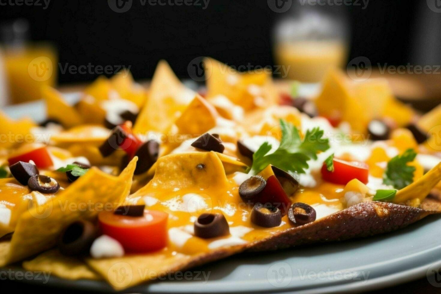 ai gerado nachos. pró foto