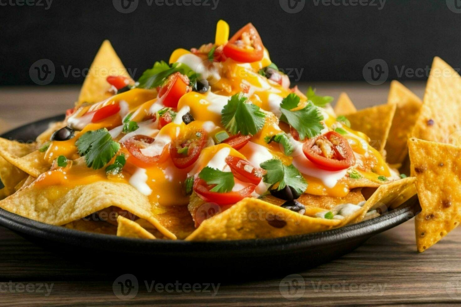 ai gerado nachos. pró foto