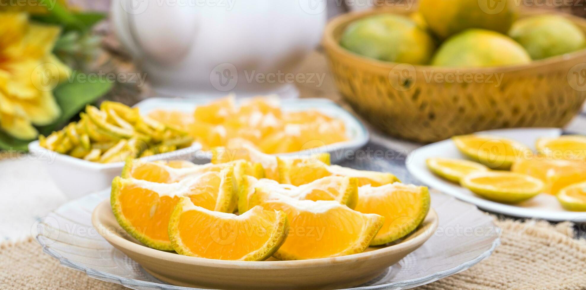 fatias de fruta laranja foto