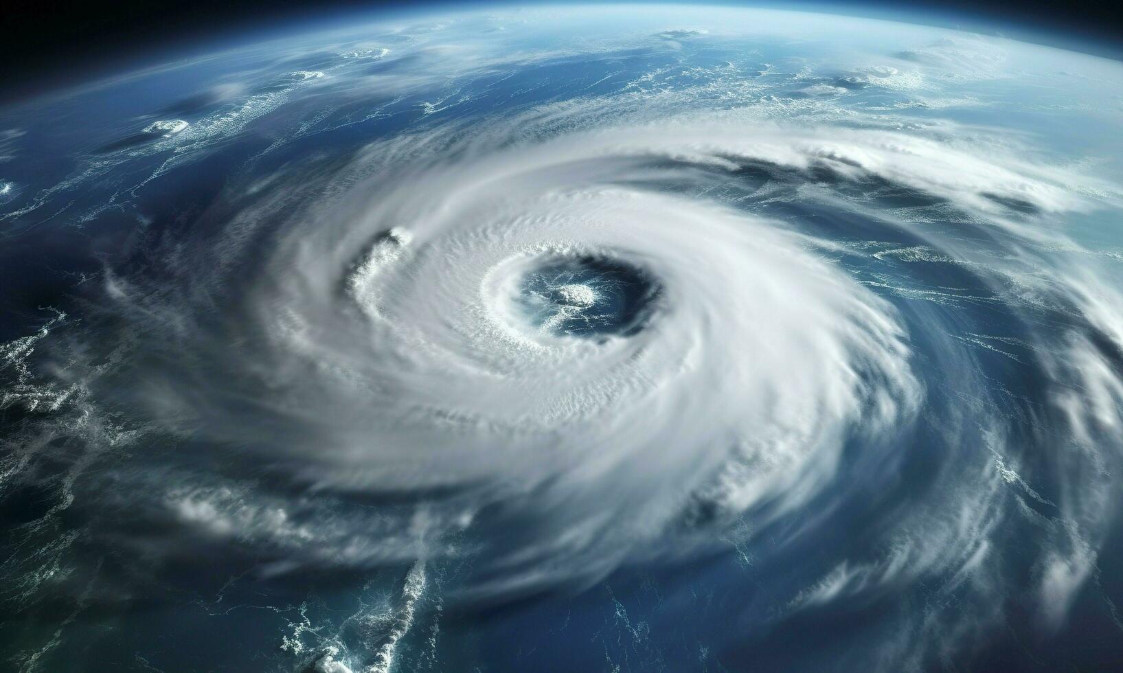 ai gerado super tufão, tropical tempestade, ciclone, tornado, sobre oceano. clima fundo. generativo ai foto