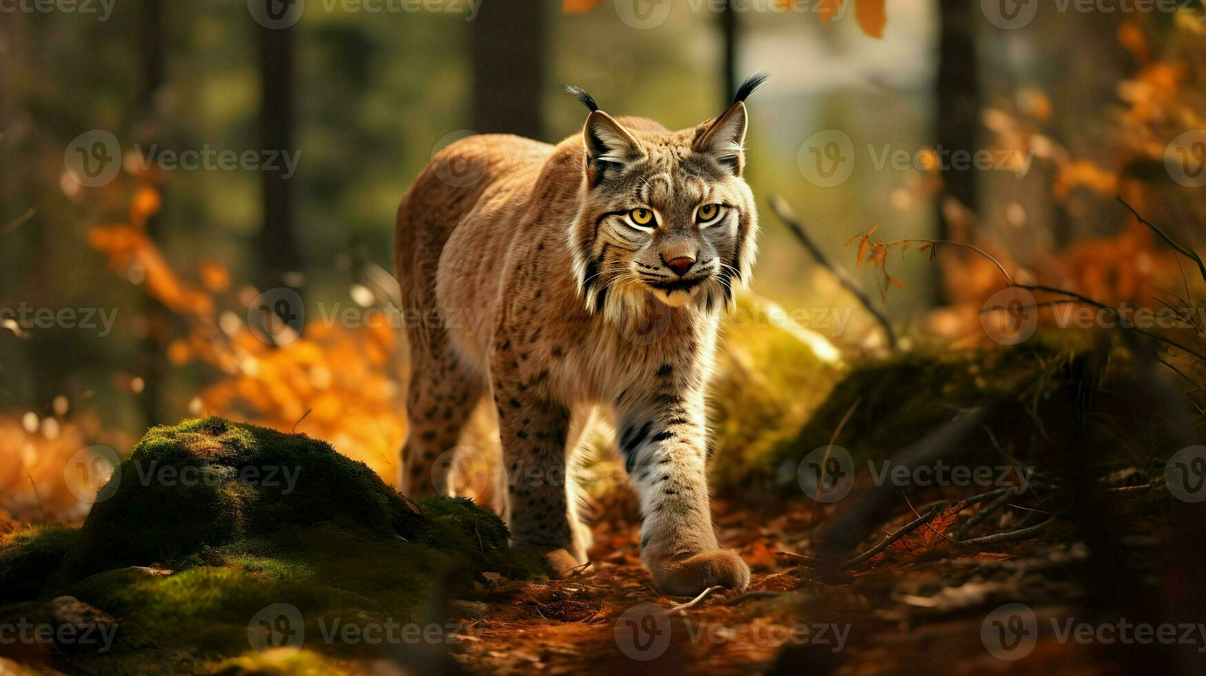 ai gerado lince europeu dentro natural habitat. Alto qualidade. ai generativo foto