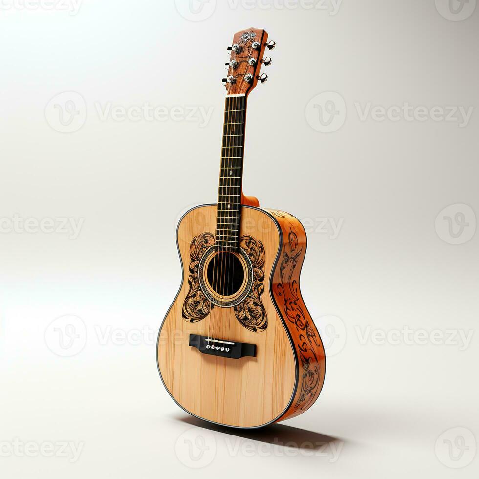 ai gerado 3d modelo do guitarra foto