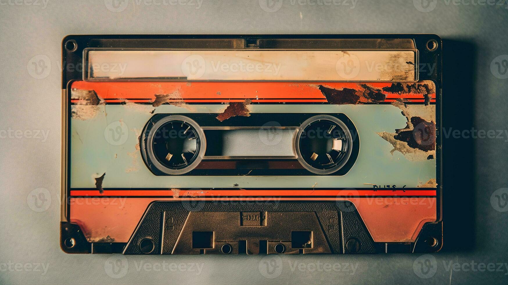 ai gerado generativo ai, foto do velho audio fita cassete, vintage nostálgico objeto para a Projeto do a anos 80