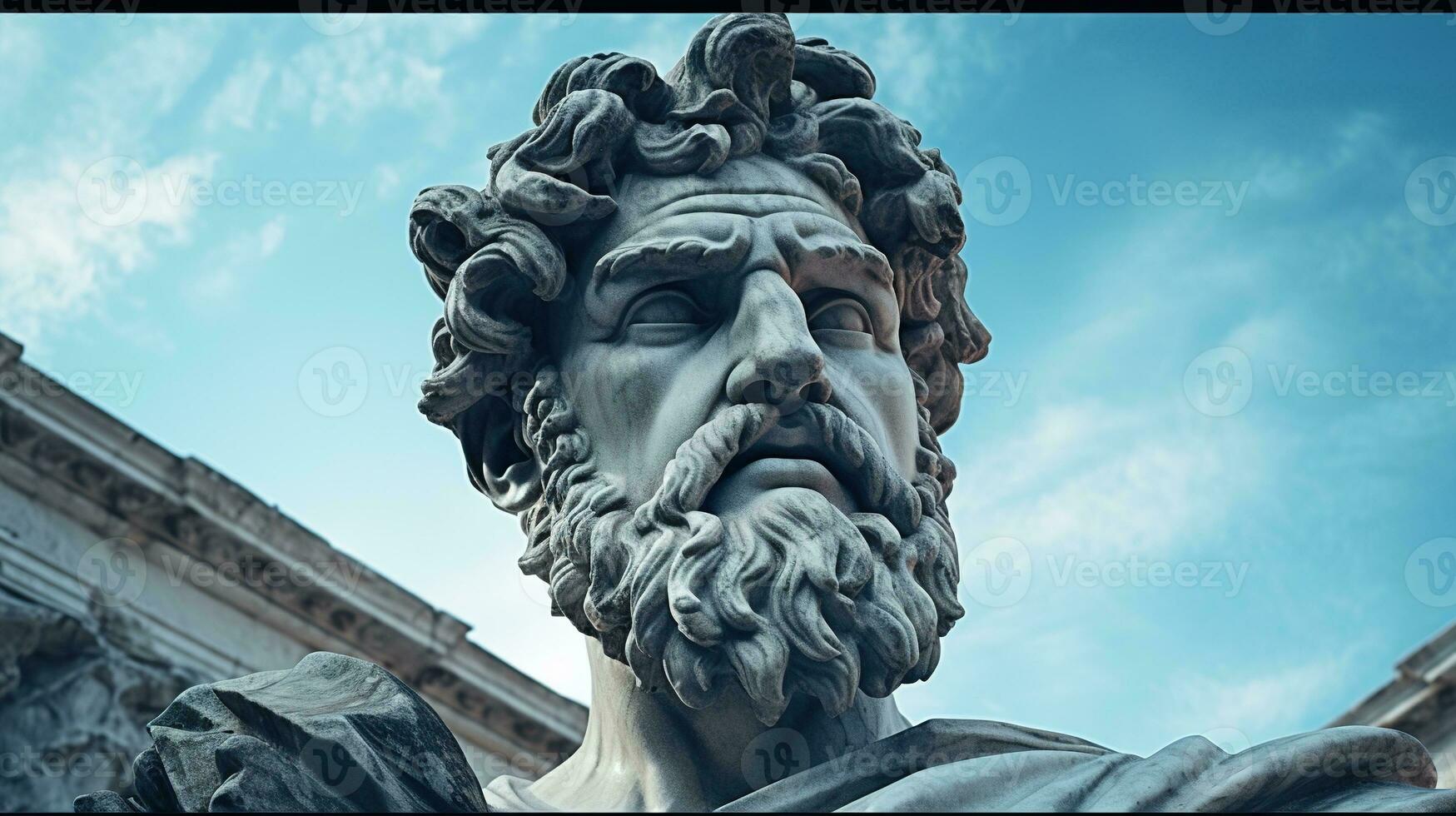 ai gerado generativo ai, estoicismo conceito, escultura do uma estóico, representando filosofia, antigo grego Deus estátua foto