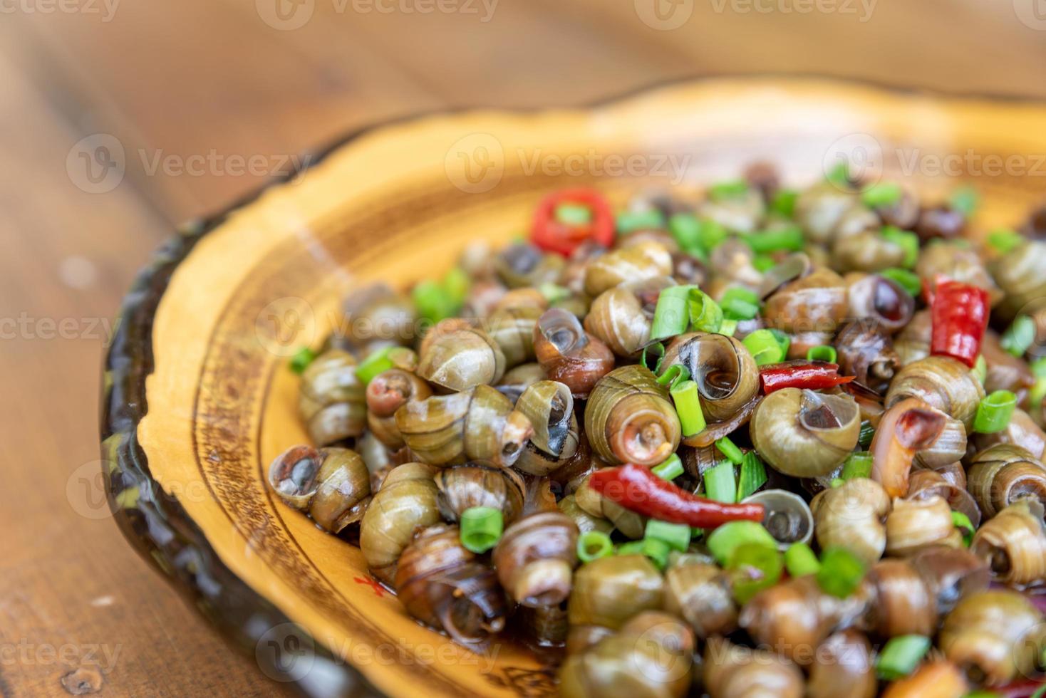 deliciosos pratos tradicionais chineses fritos foto