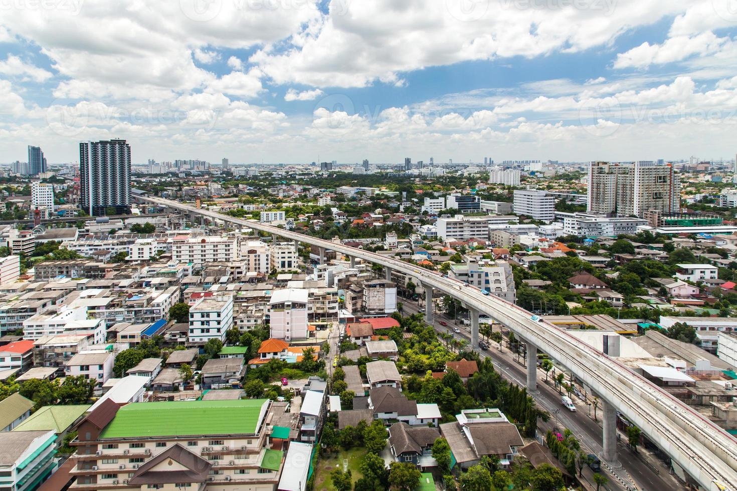 Bangkok, Tailândia, vista aérea com horizonte foto