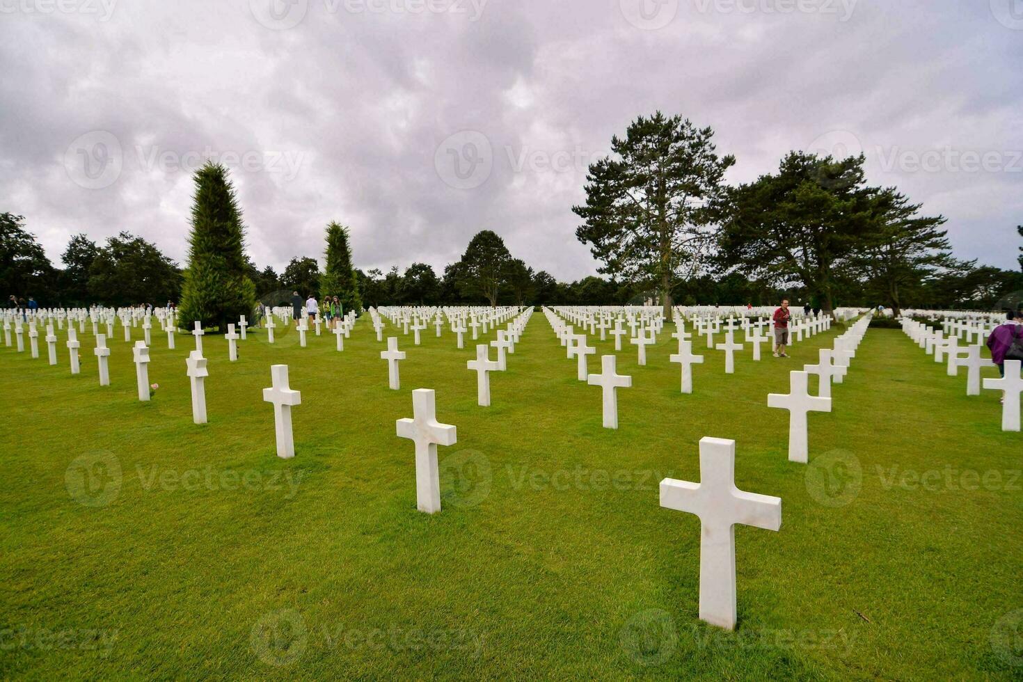 a linhas do branco cruzes dentro a Relva foto