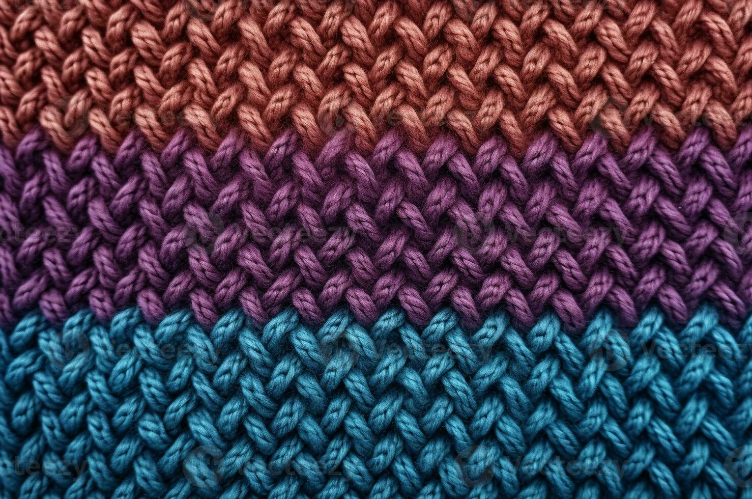 ai gerado tricotado textura, tricotado multicolorido fundo foto