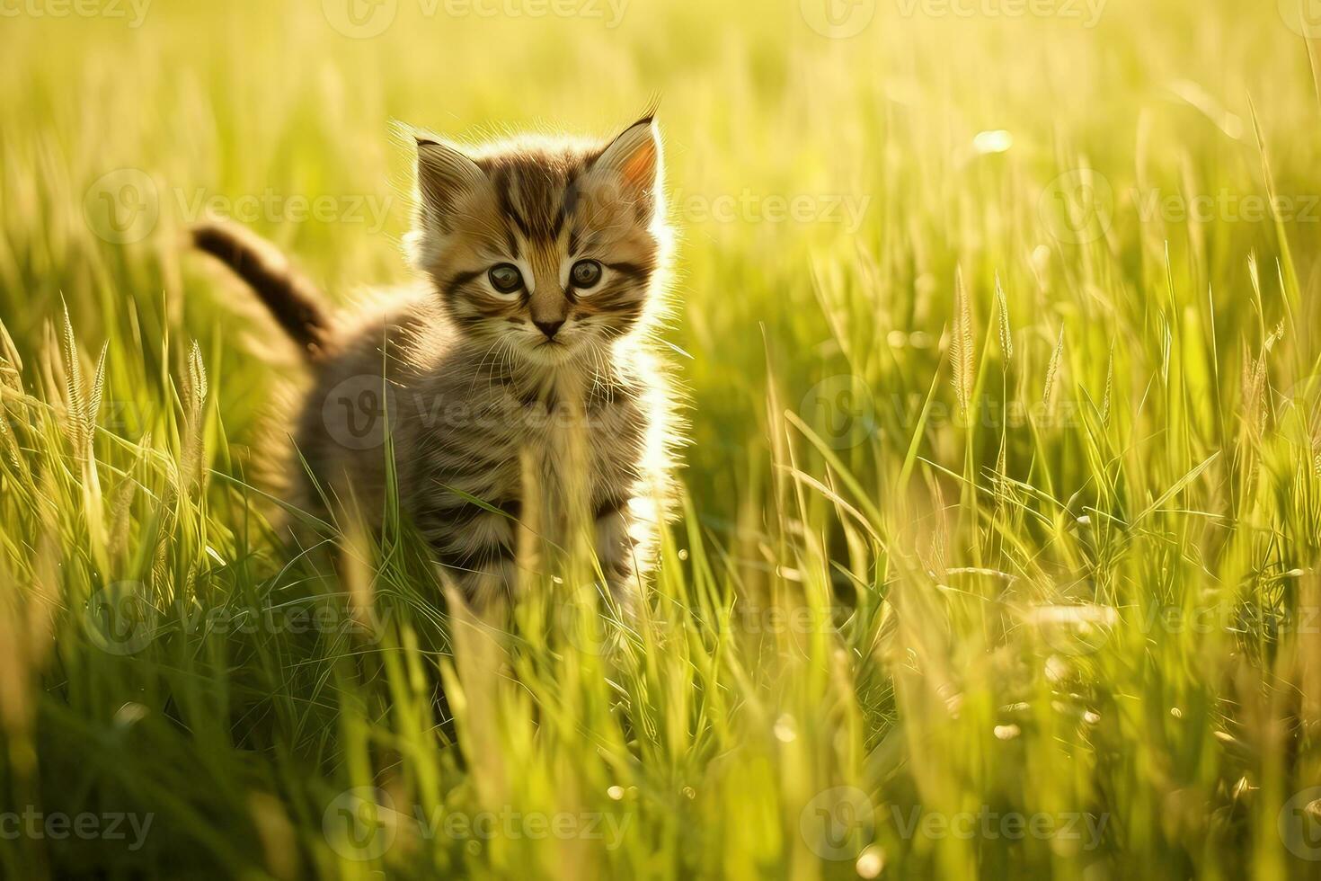 ai gerado jogando com gatos sem fim felino Diversão foto