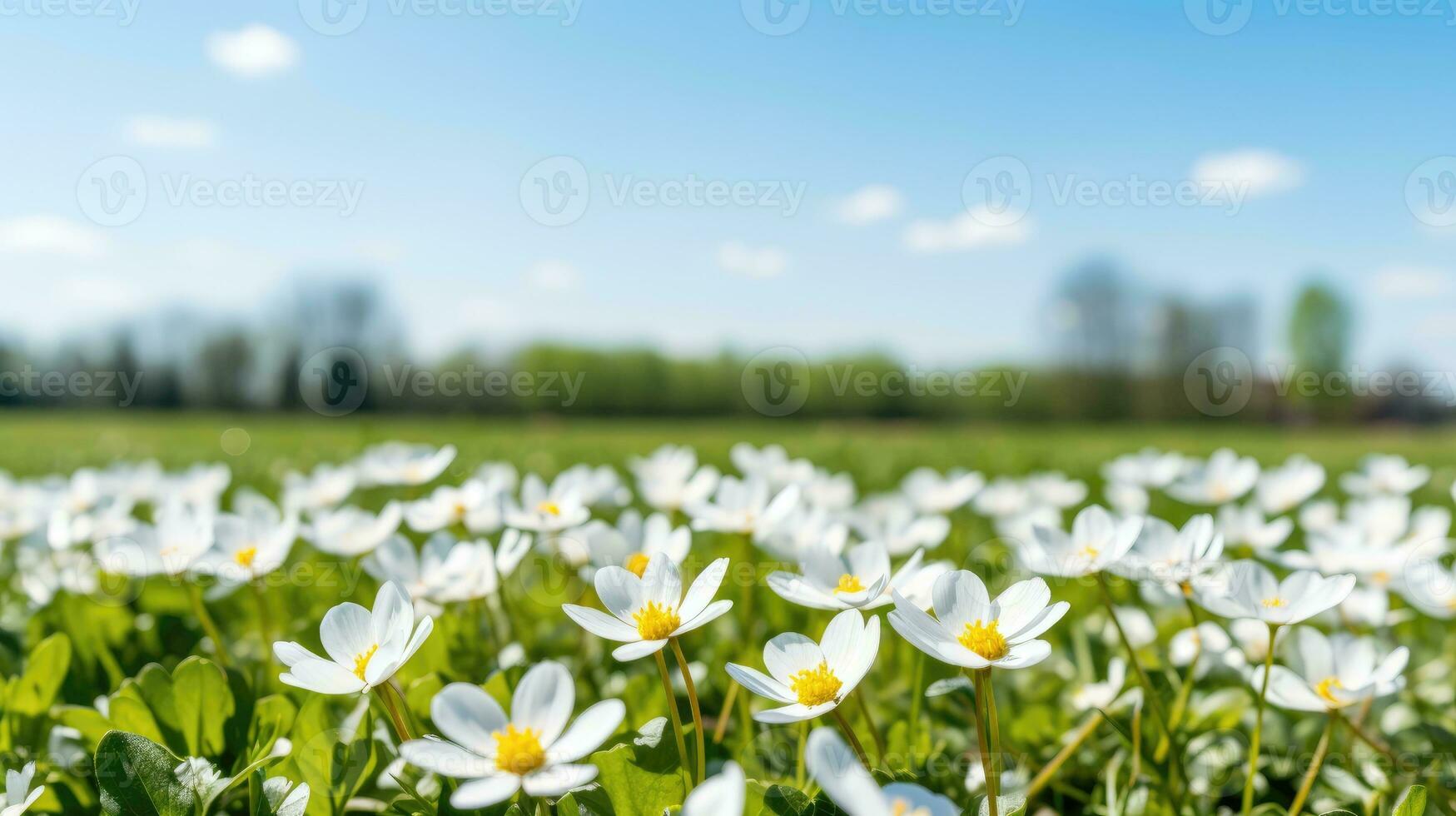 ai gerado flores, fundo imagem, flor campo, brilho, frescor, cenário, paisagem, natureza foto