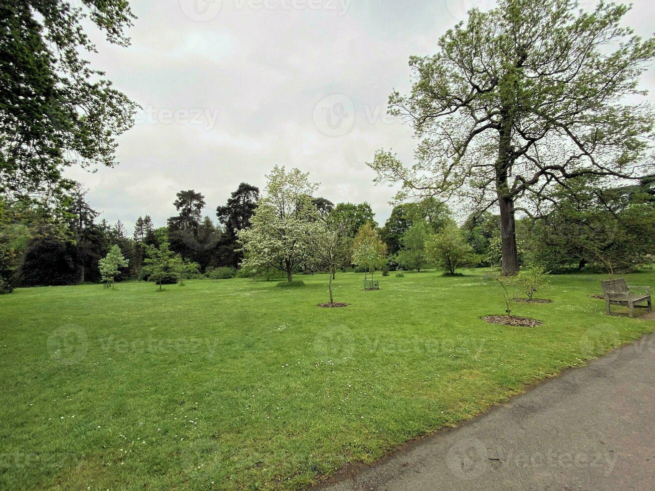 uma Visão do uma parque dentro Londres em uma nublado dia foto
