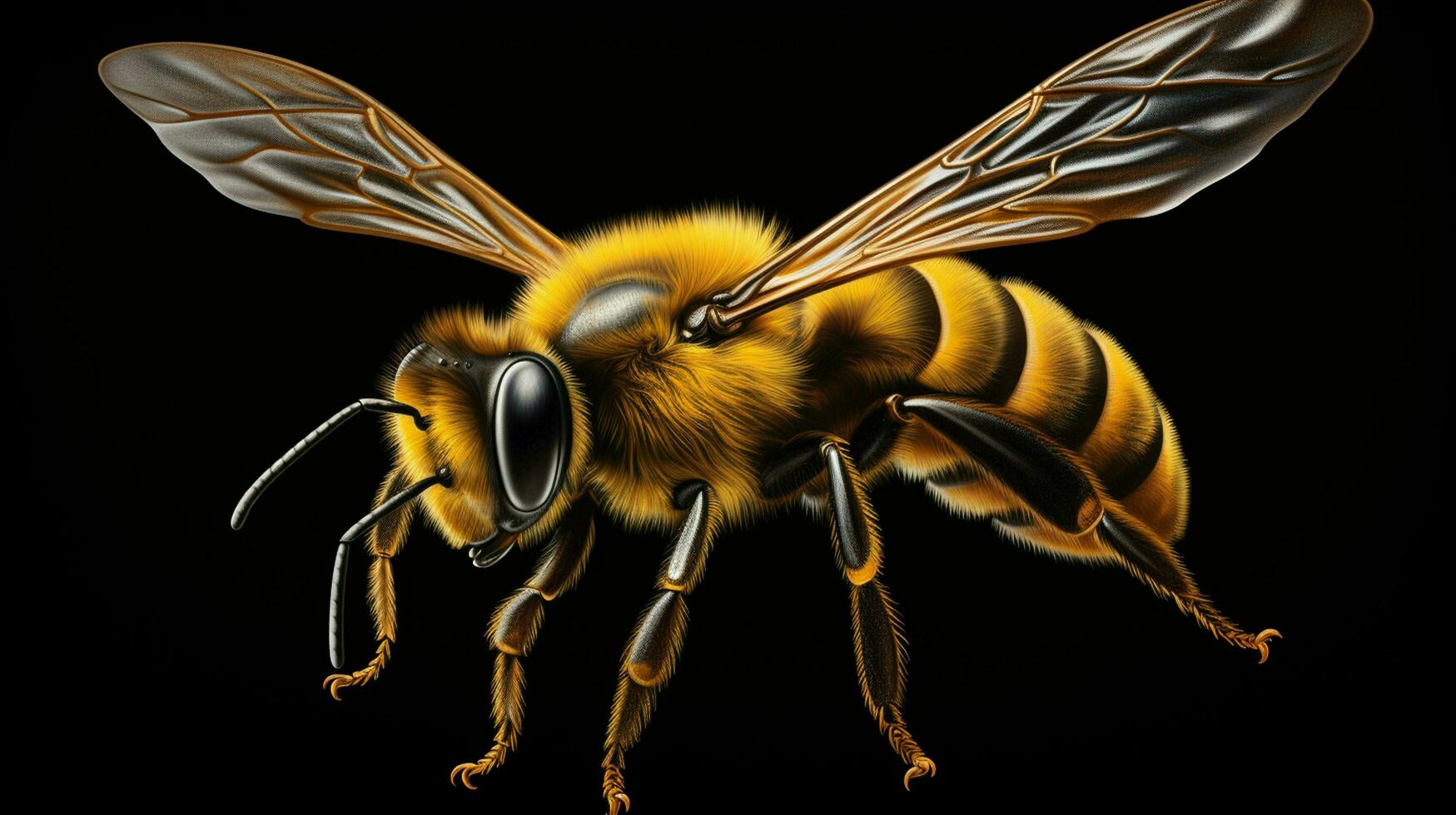 ai gerado hiper realista ilustrações do abelha foto