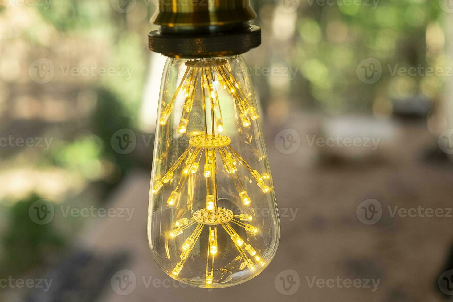 lâmpada elétrica retro led incandescente clássica foto