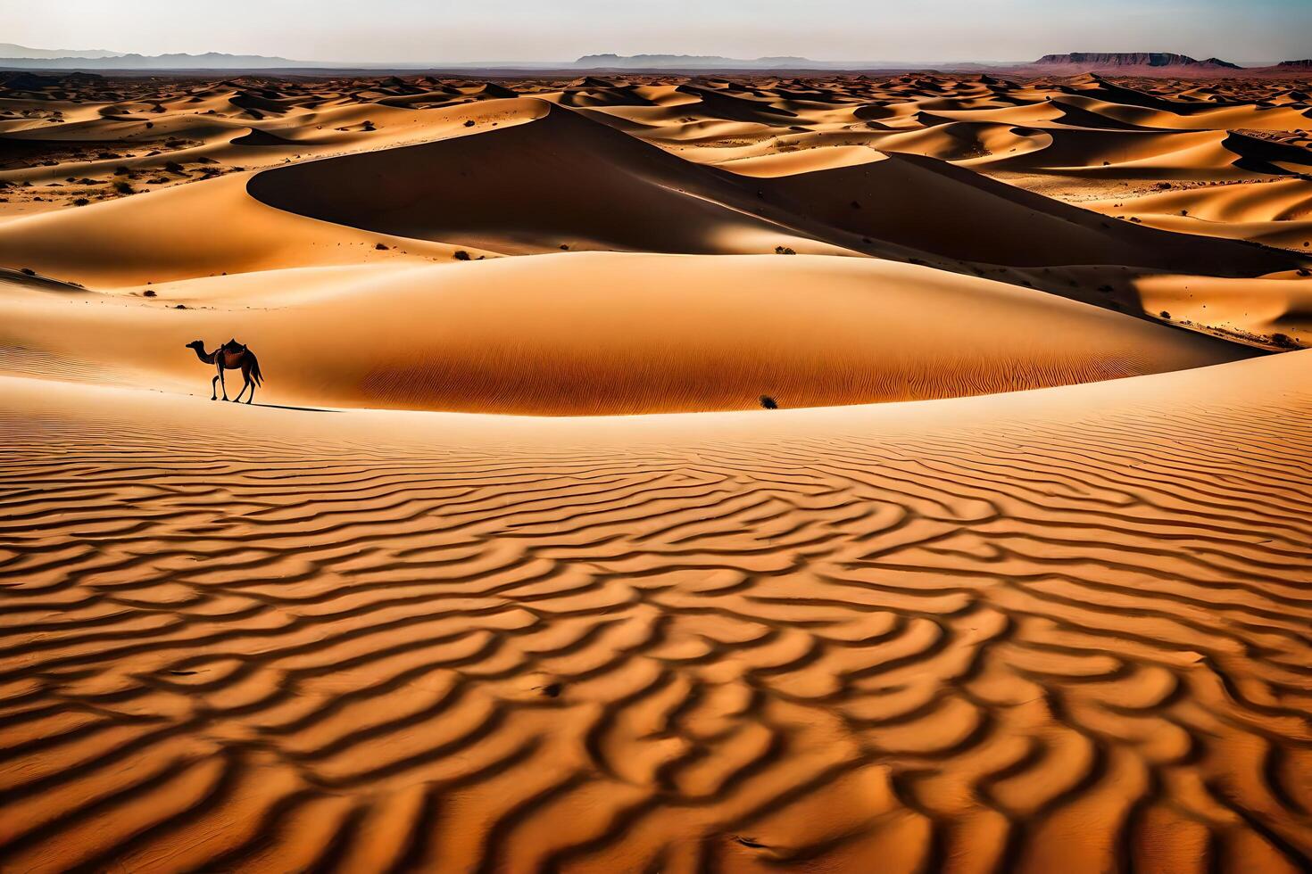 ai gerado a sahara deserto dentro Marrocos foto