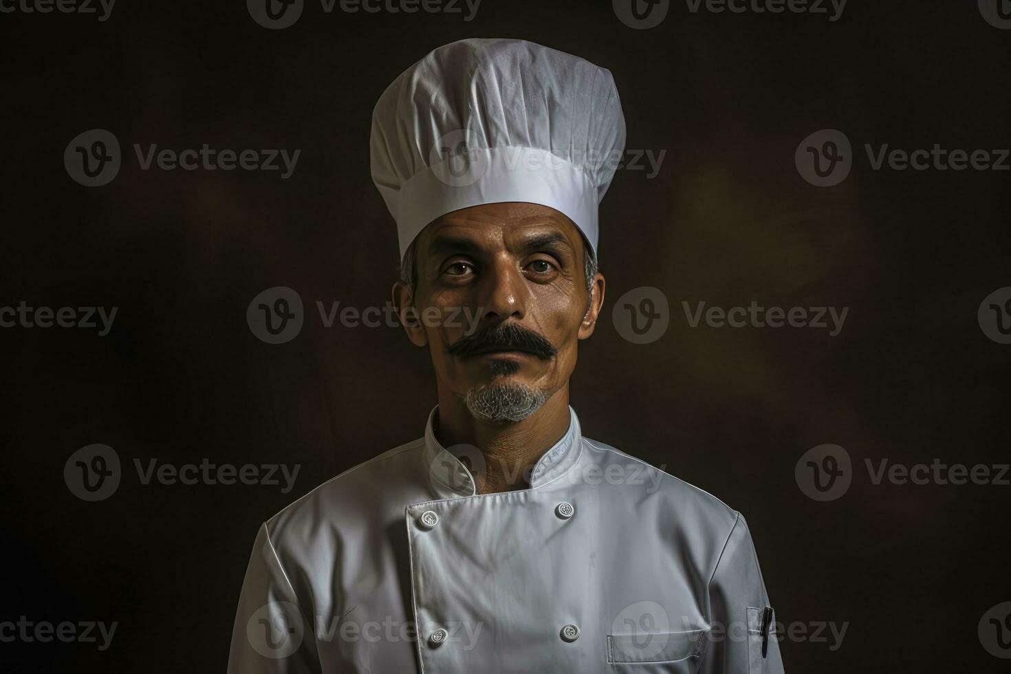 ai gerado profissional chefe de cozinha dentro uma restaurante cozinha foto