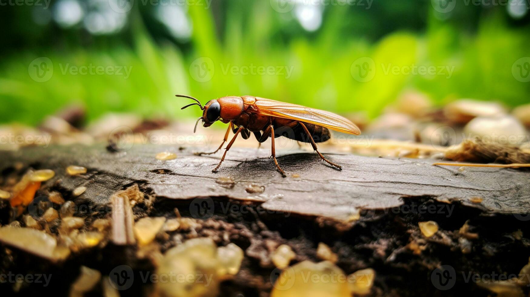 ai gerado foto do vaga-lume em uma chão. generativo ai