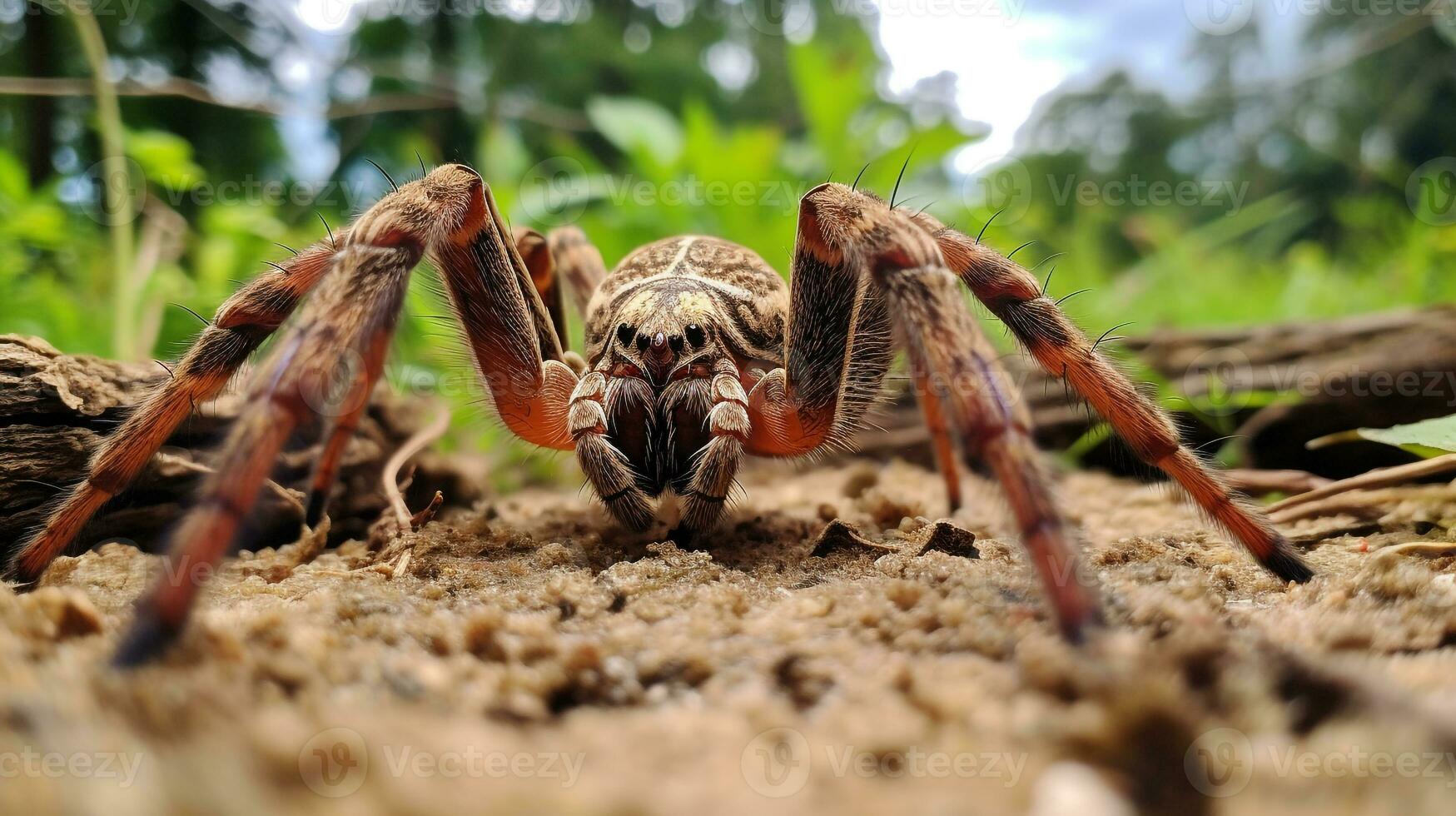 ai gerado foto do pescaria aranha em uma chão. generativo ai