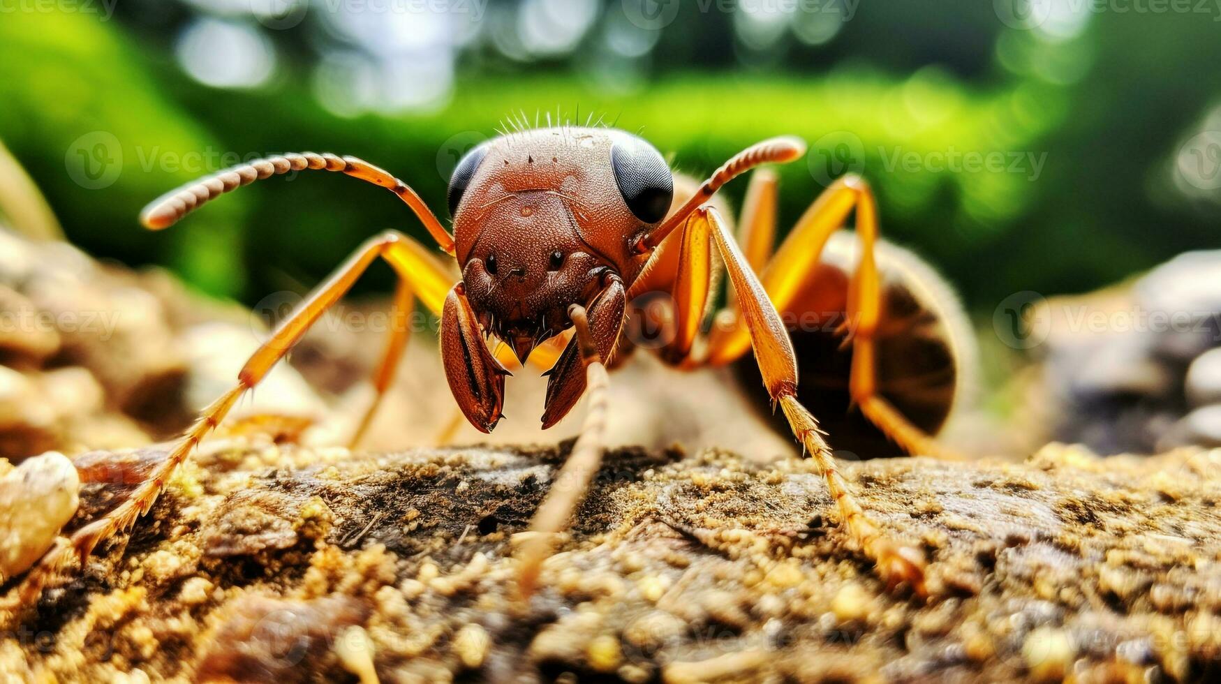 ai gerado foto do citronela formiga em uma chão. generativo ai