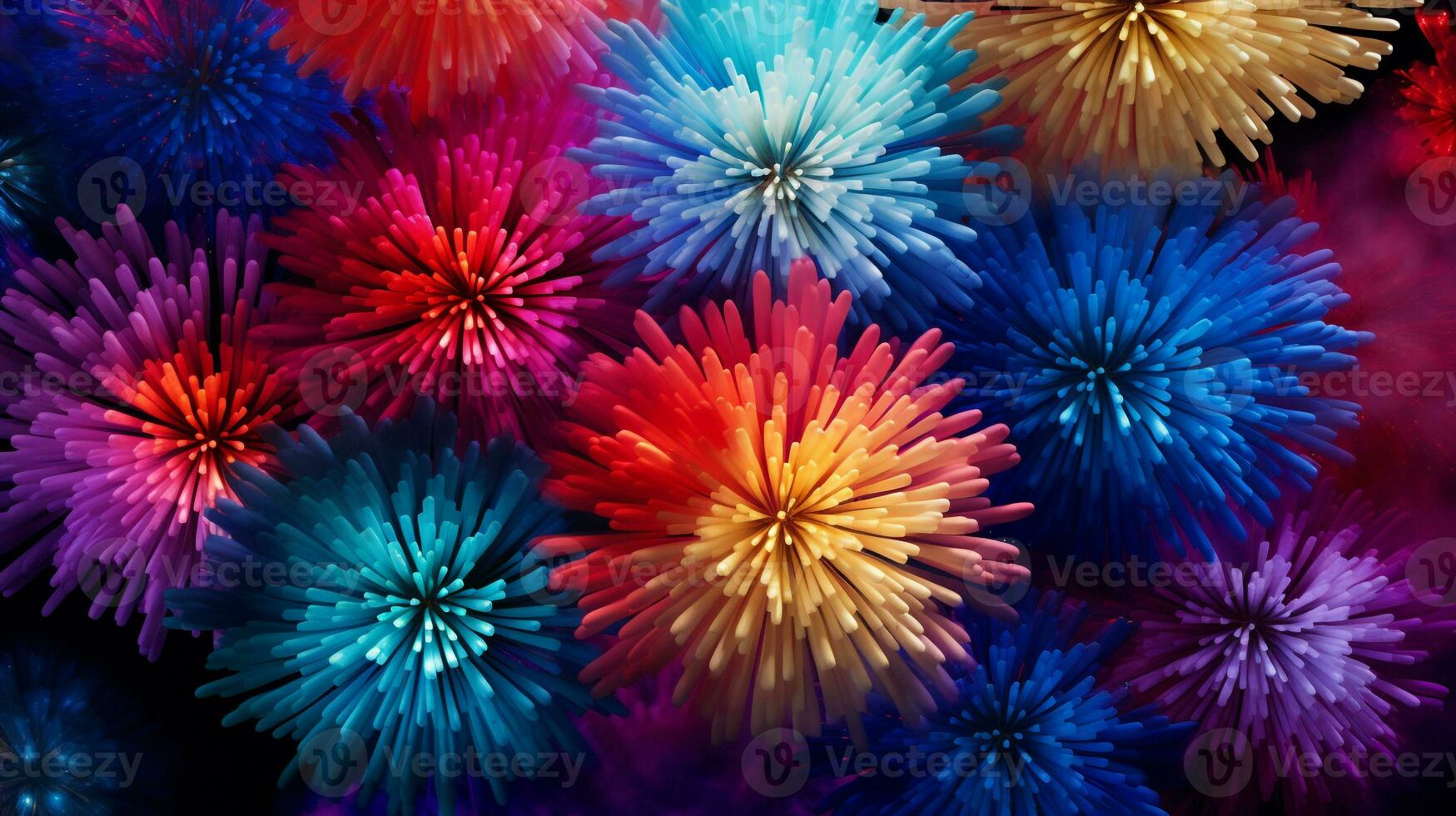 ai gerado fotografia uma fechar-se do a detalhes do fogos de artifício somente Como elas explodir. generativo ai foto