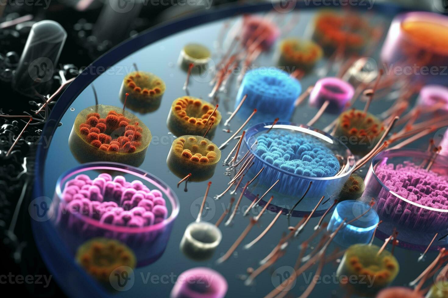 ai gerado científico inovação este faz microscópico vivo coisas visível. foto