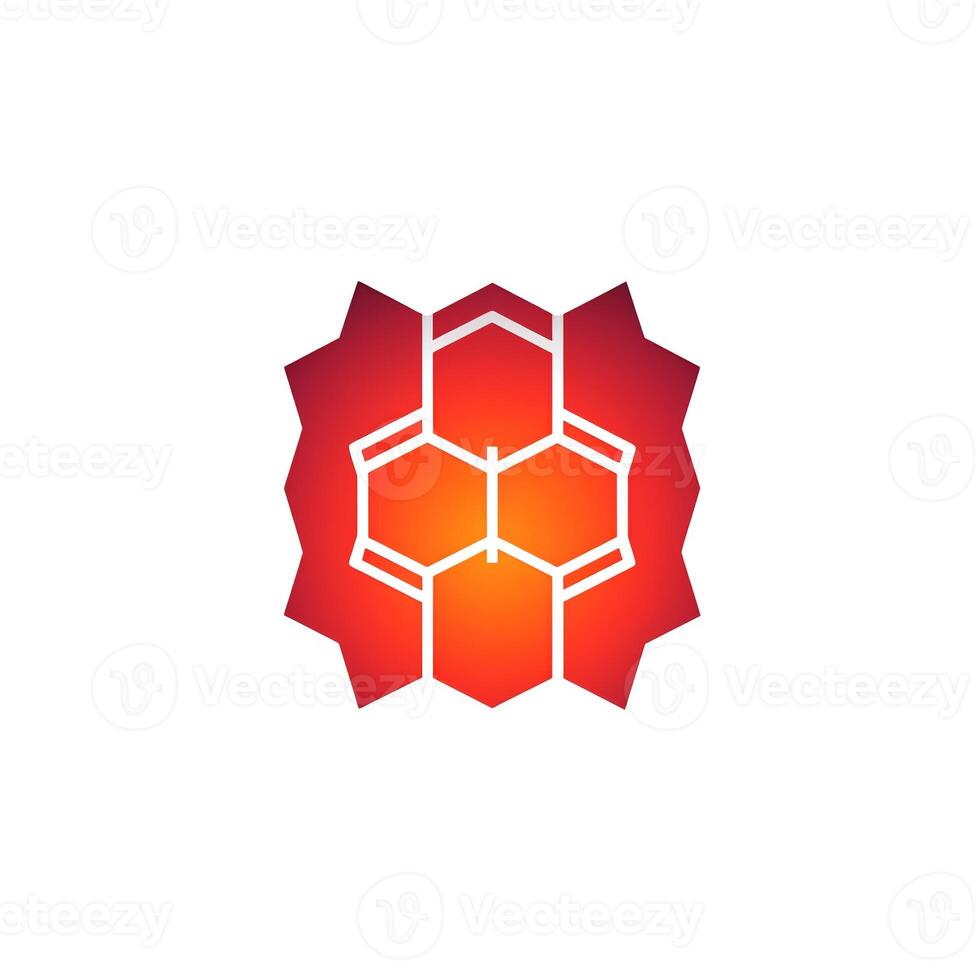 ai gerado ilustrativo logotipo do uma hexágono. generativo ai foto