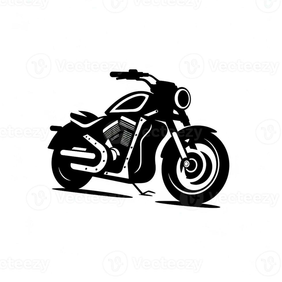 ai gerado chique motocicleta logotipo. generativo ai foto