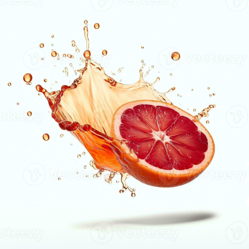 ai gerado produtos comercial imagem do uma queda sangue laranja foto