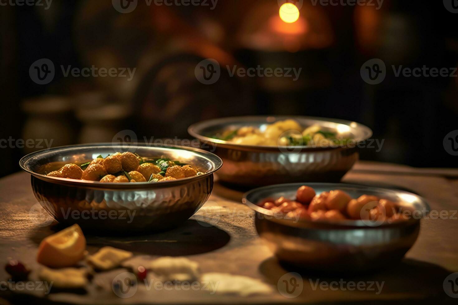 ai gerado jantar preparação foto