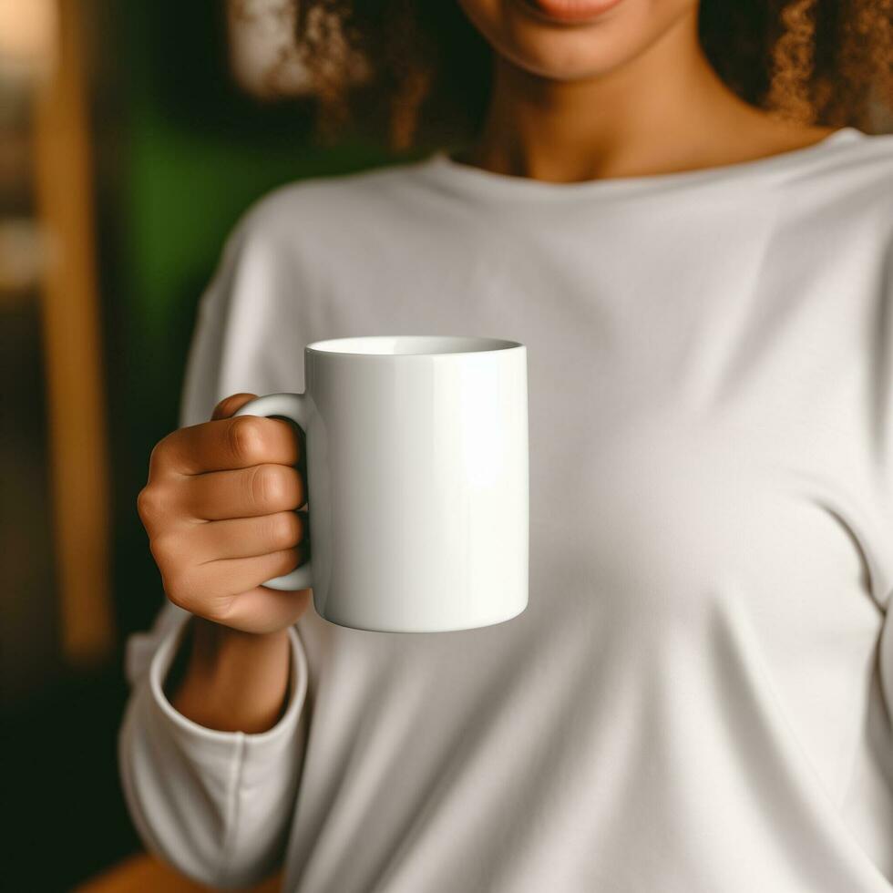 ai gerado coleção do caneca maquetes pronto para exibindo pod poster ilustrações foto