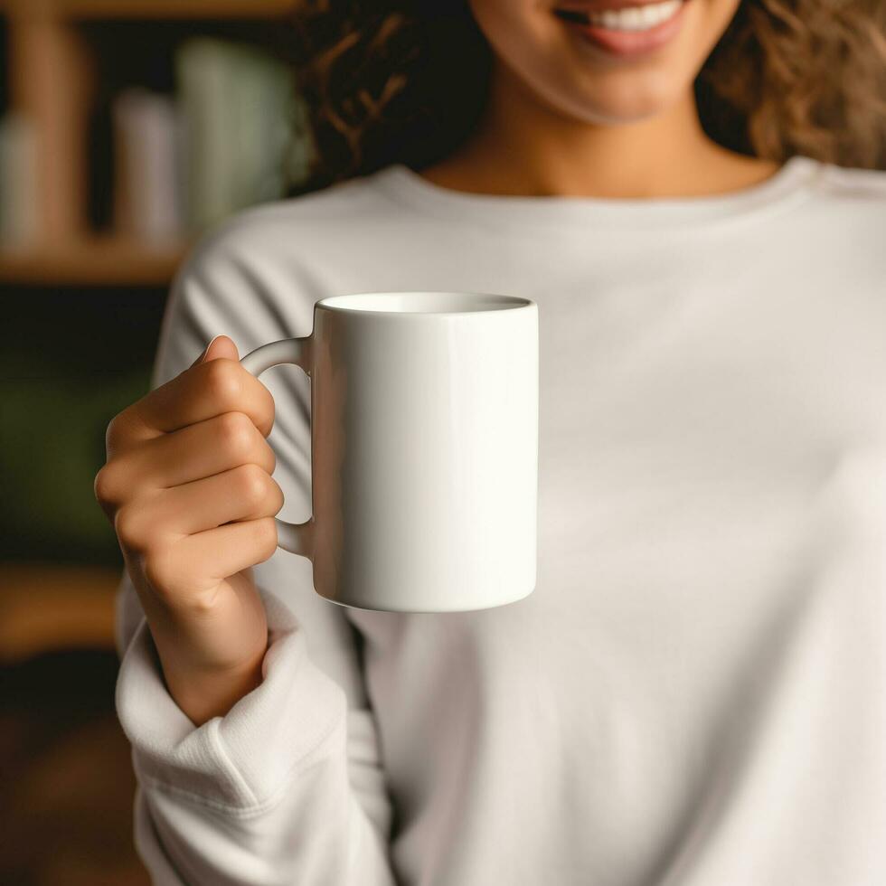 ai gerado coleção do caneca maquetes pronto para exibindo pod poster ilustrações foto