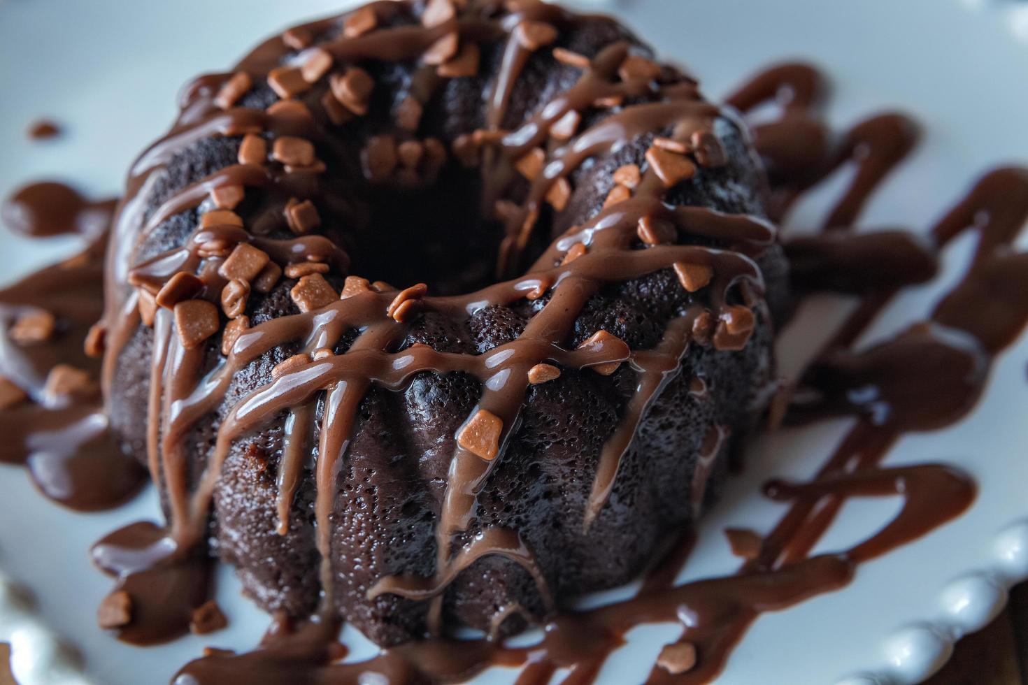 doce de bolo de chocolate foto